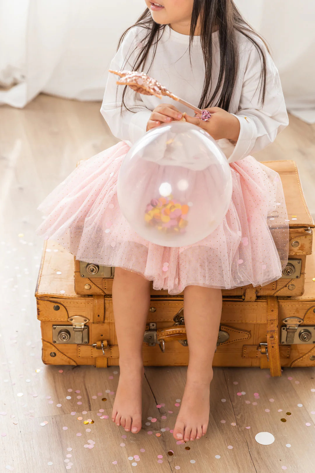 Luciole et petit pois Tutu rok - Roze met gouden stippen