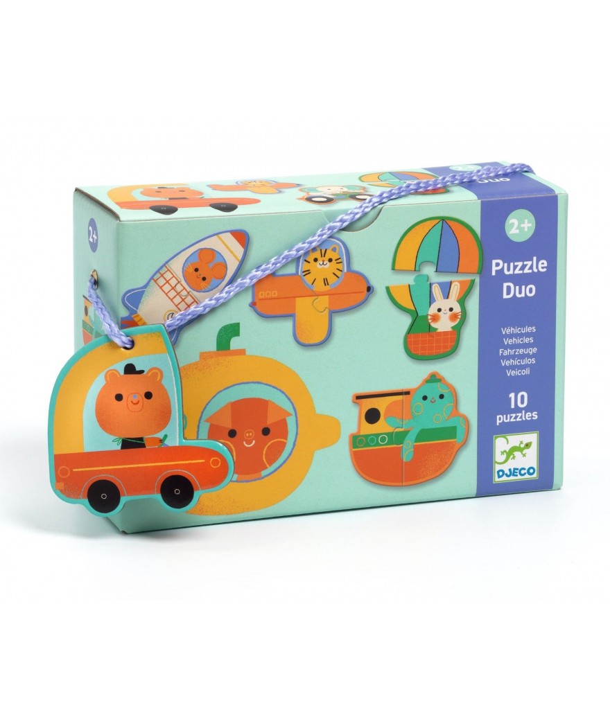 Djeco puzzel duo voertuigen +2