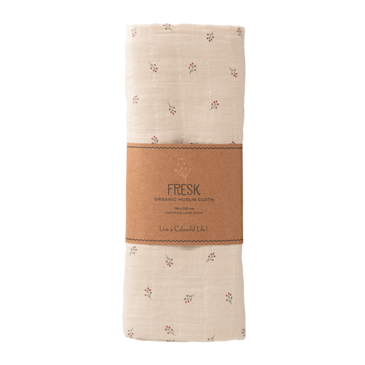 Fresk Swaddle 120x120 cm Berries beige