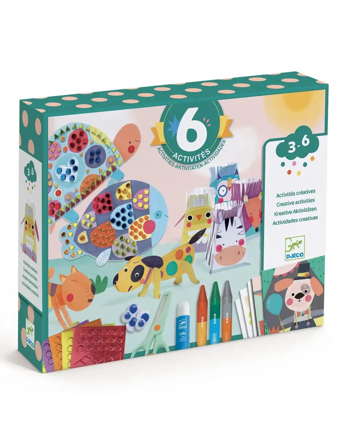 Djeco knutseldoos dieren en hun woning 3+