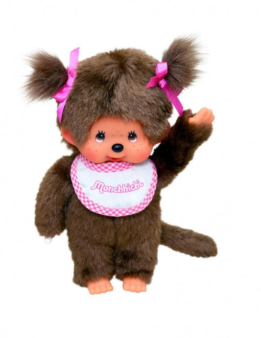 Monchhichi Meisje met slab roze 2+