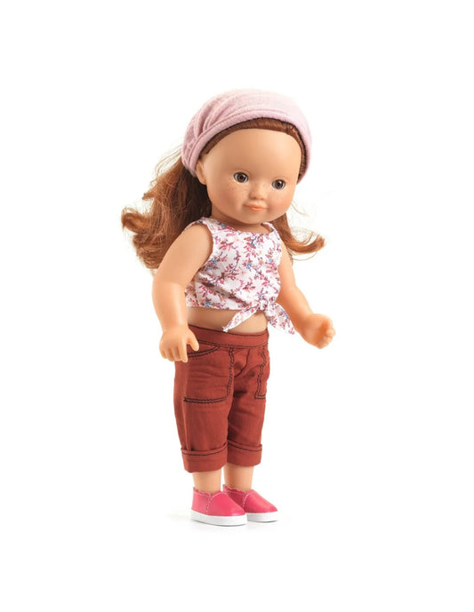 Djeco Pomea poppenoutfit burgundy 3+