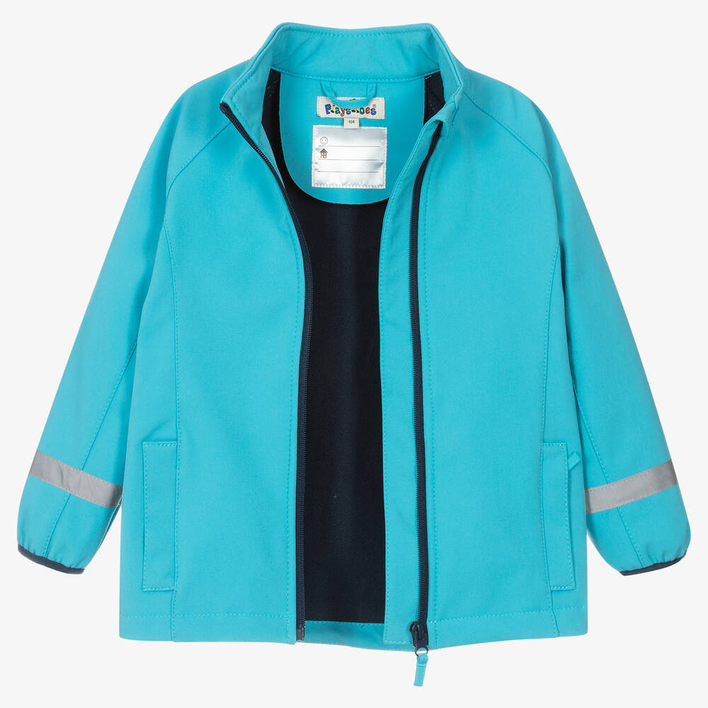 Playshoes jack softshell aqua blauw