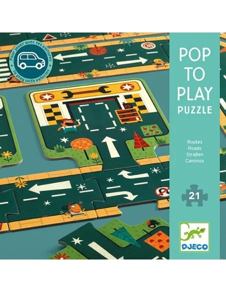 Djeco pop to play puzzel routes 3+