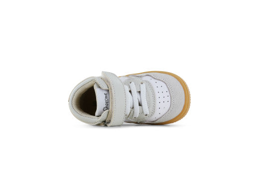 Shoesme wit grijs groen sneakertje