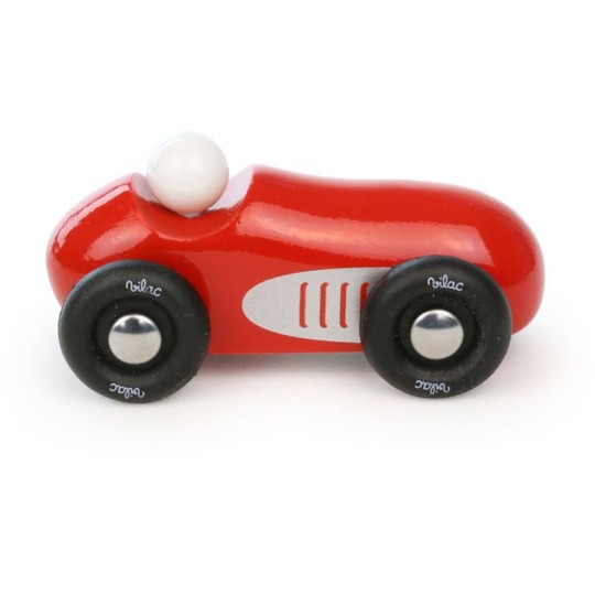 Vilac speelgoedauto hout mini oude sportwagen rood 2+