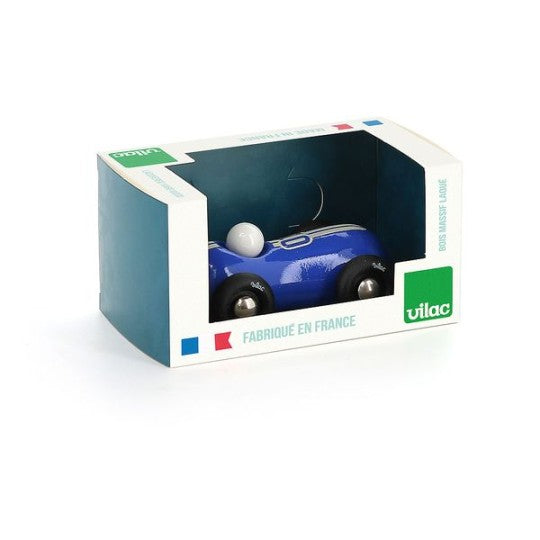 Vilac speelgoedauto hout streamline klein blauw 2+