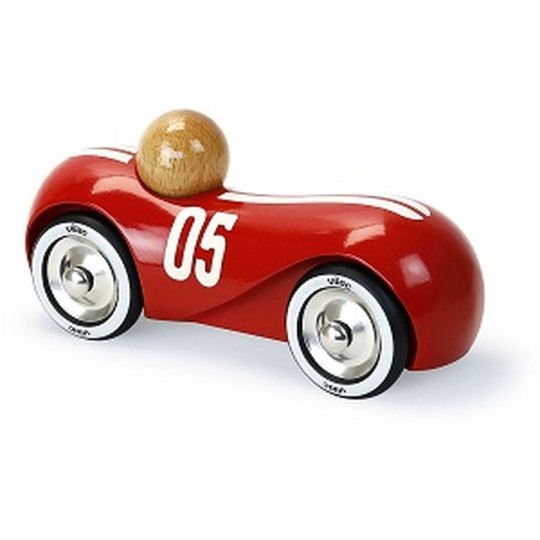 Vilac speelgoedauto hout streamline vintage rood 2+