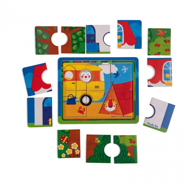 Moulin Roty puzzeltrio les popipop +12m