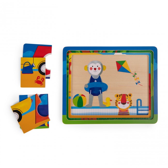 Moulin Roty puzzeltrio les popipop +12m