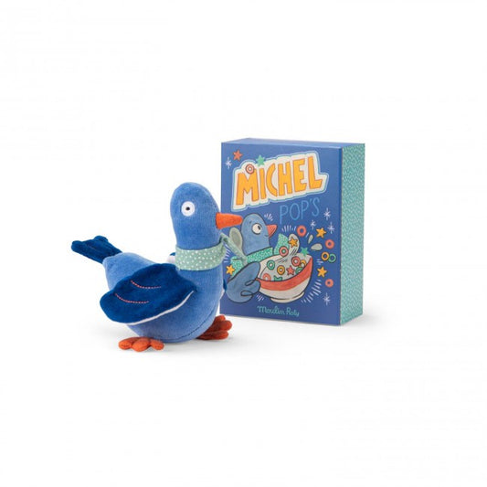 Poupée hochet pigeon Michel Puce & Pilou