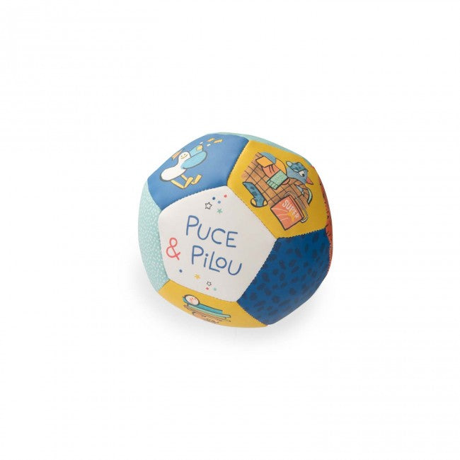Moulin Roty zachte bal Puce en Pilou 1+