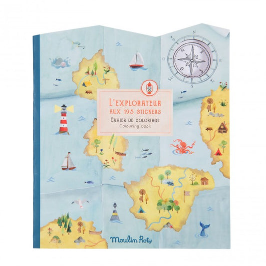 Moulin Roty kleur en stickerboek explorer 3+