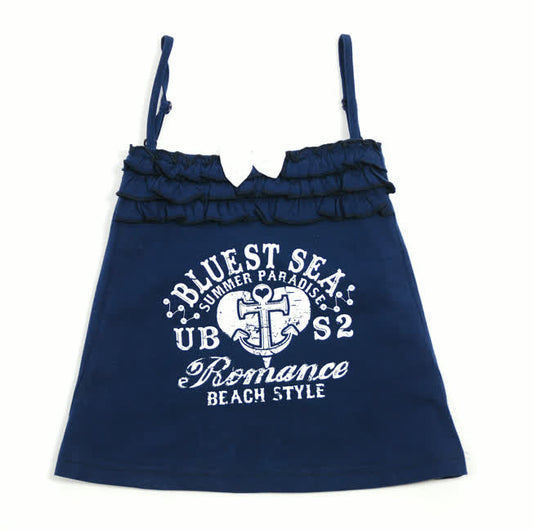 ubs2 tank top navy met print