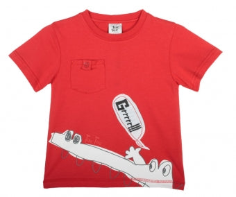 tuctuc t-shirt rood cocodrilo 116