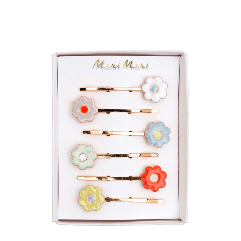 Merimeri daisy enamel hair slides 8+