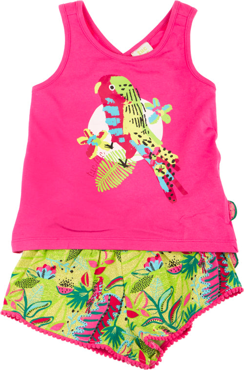 tuctuc set t-shirt en short tropical 98 cm