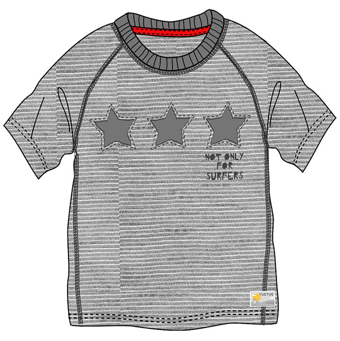 tuctuc t-shirt grijs blue coast 110