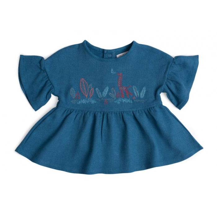 Moulinroty Babette embroidered blue blouse under my baobab