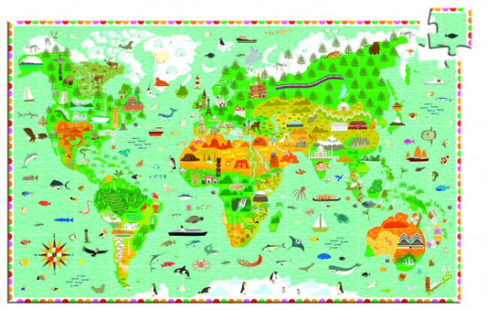 djeco puzzel tour du monde 6+