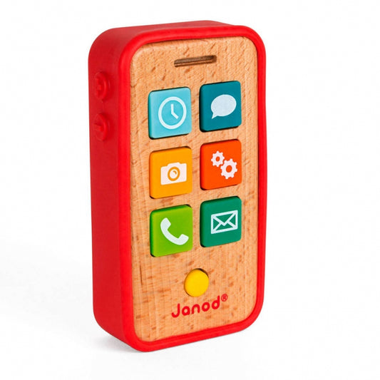 Janod telefoon hout met geluid 18m+