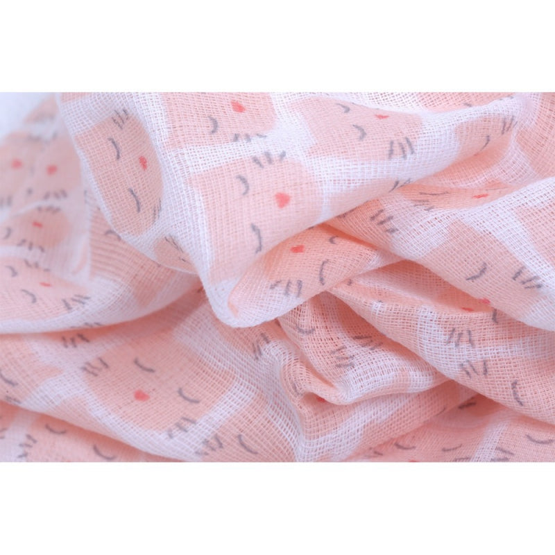 Maison petit jour paris muslin swaddle the pink cats