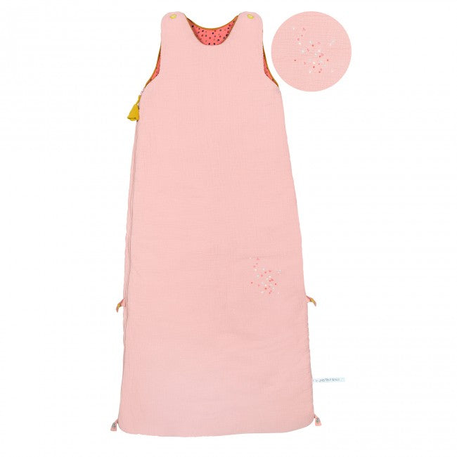 moulinroty slaapzak Les Jolis trop beaux roze 86/110cm