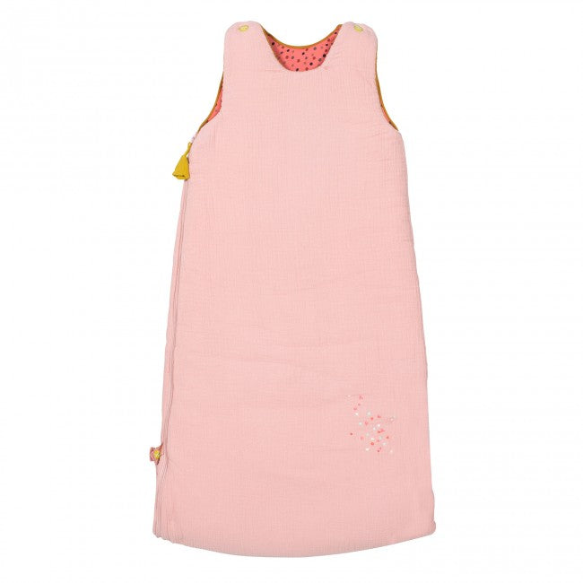 moulinroty slaapzak Les Jolis trop beaux roze 86/110cm