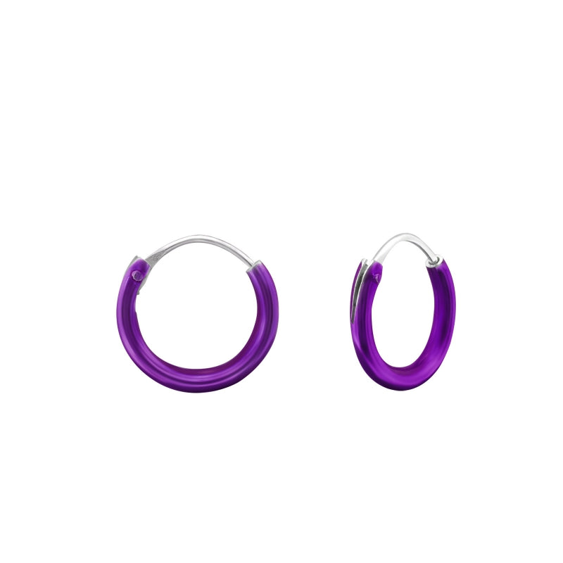 PJ oorbellen hoops purple