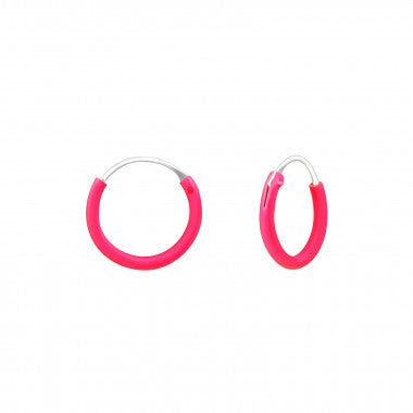 PJ oorbellen hoops uv pink