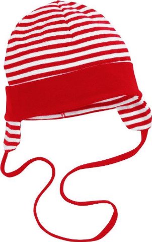 playshoes babymutsje streep rood wit 45 cm