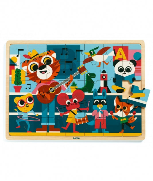 djeco puzzel puzzlo music hout 4+