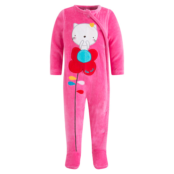 tuctuc romper velours roze happiness 71 cm