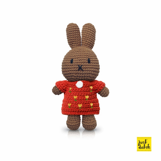 nina handmade en haar oranje tulpen jurk